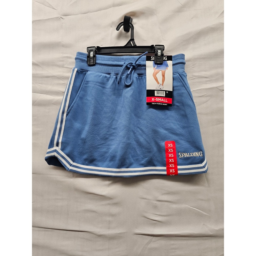 Spalding Tech Fleece Skort Blue Athletic Skirt‎ Shorts XS SJ50760AF26S